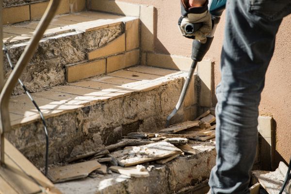 Concrete Stair Demolition in Mandeville